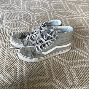 Vans Gray and White High-Top Sneakers